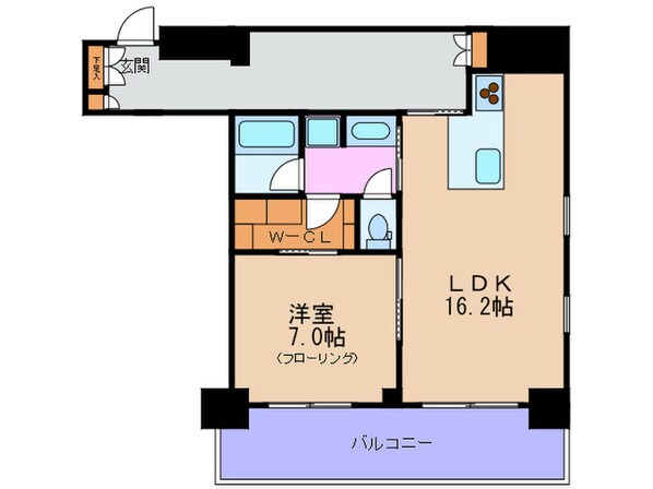 リバ－サイドタワ－中之島の物件間取画像